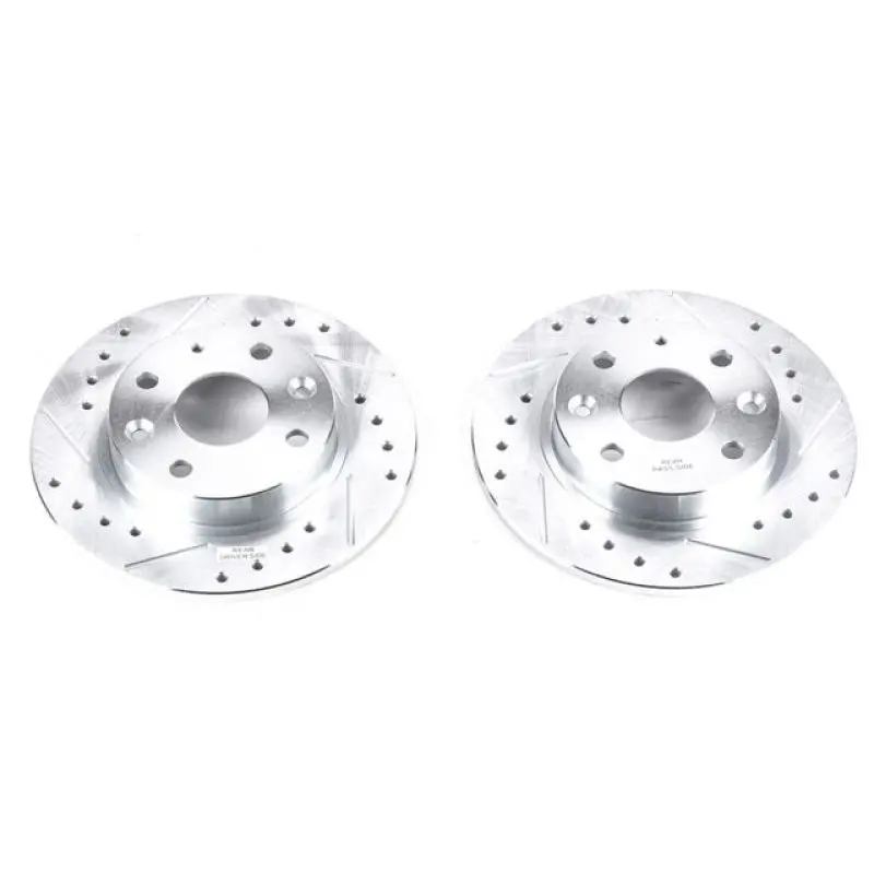 Power Stop 90-93 Mazda Miata Rear Evolution Drilled & Slotted Rotors - Pair 1