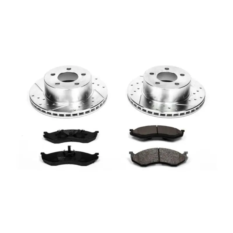 Power Stop 90-99 Jeep Cherokee Front Z23 Evolution Sport Brake Kit 1