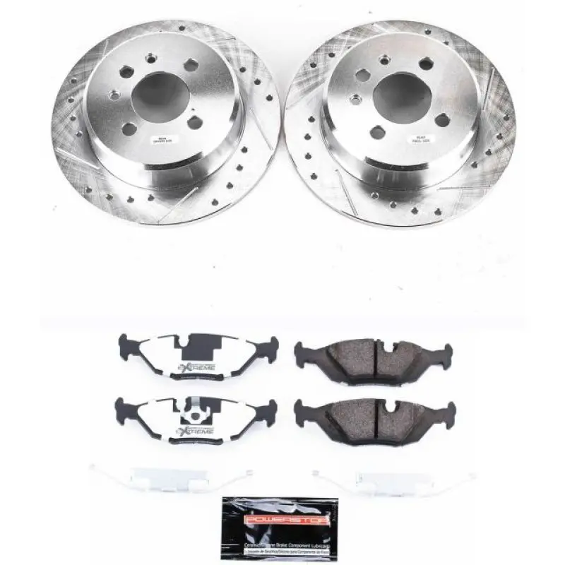 Power Stop 91-92 Bmw 318I Rear Z26 Street Warrior Brake Kit 1