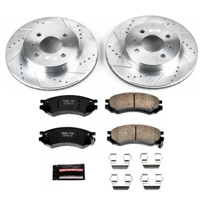 Power Stop 91-92 Saturn Sc Front Z23 Evolution Sport Brake Kit 1