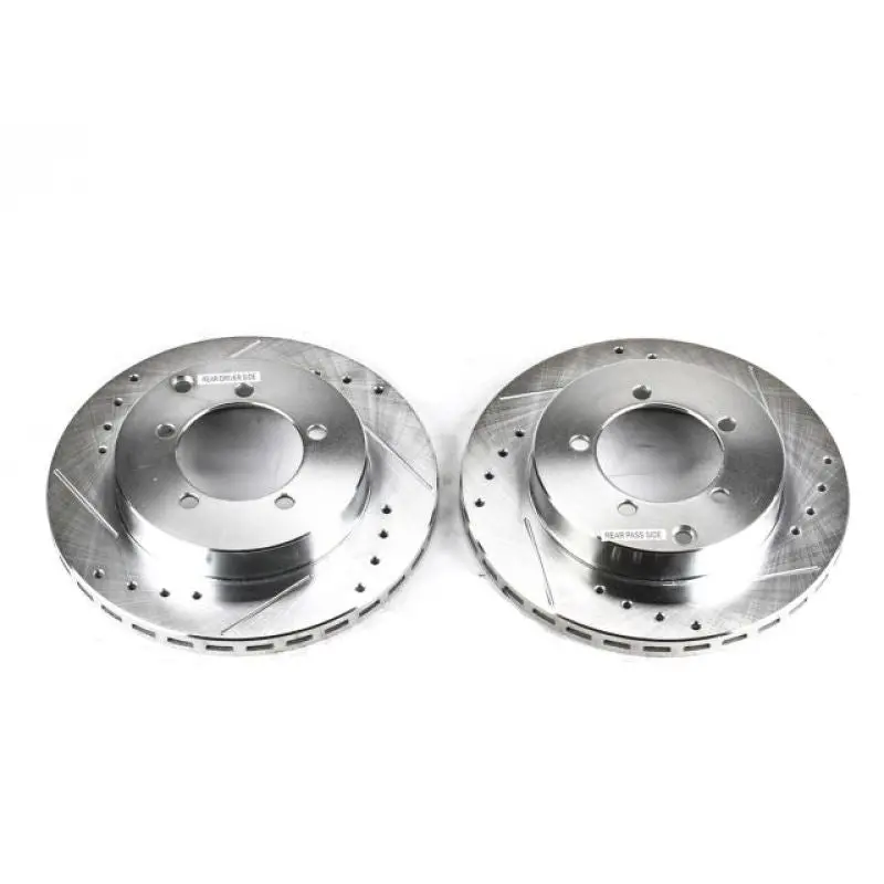 Power Stop 91-93 Dodge Stealth Rear Evolution Drilled & Slotted Rotors - Pair 1