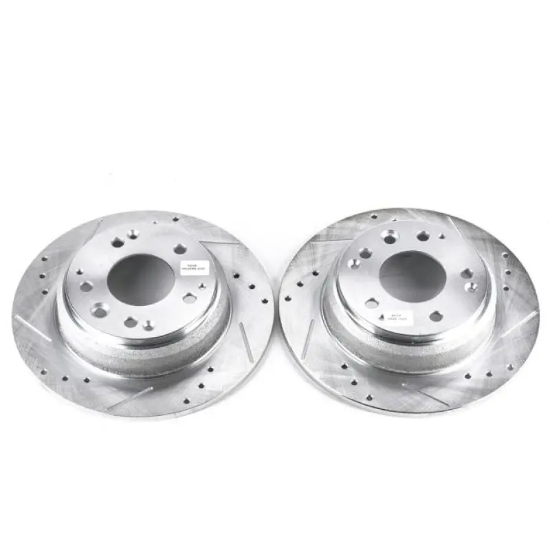 Power Stop 91-95 Acura Legend Rear Evolution Drilled & Slotted Rotors - Pair 1