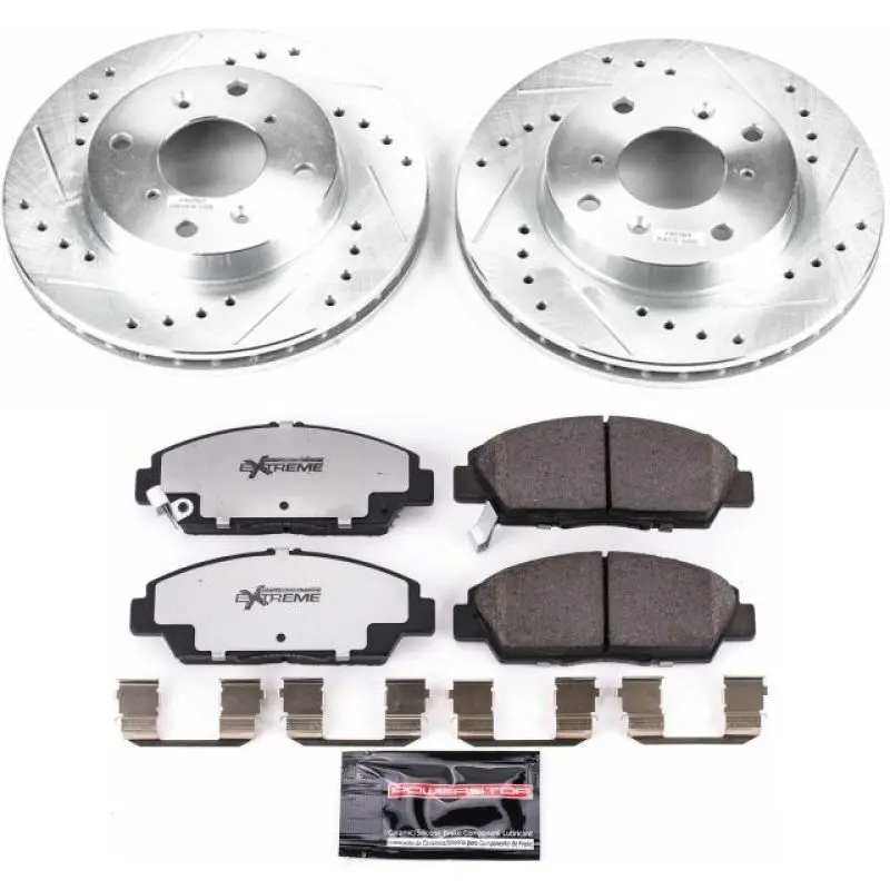 Power Stop 92-96 Honda Prelude Front Z26 Street Warrior Brake Kit 1