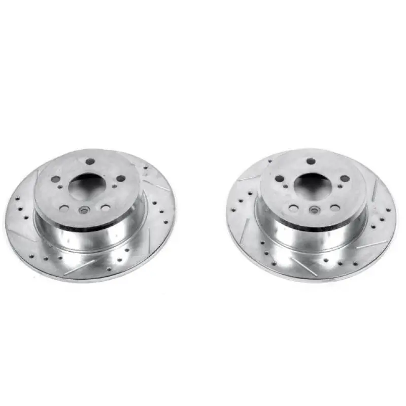 Power Stop 92-96 Lexus Es300 Rear Evolution Drilled & Slotted Rotors - Pair 1