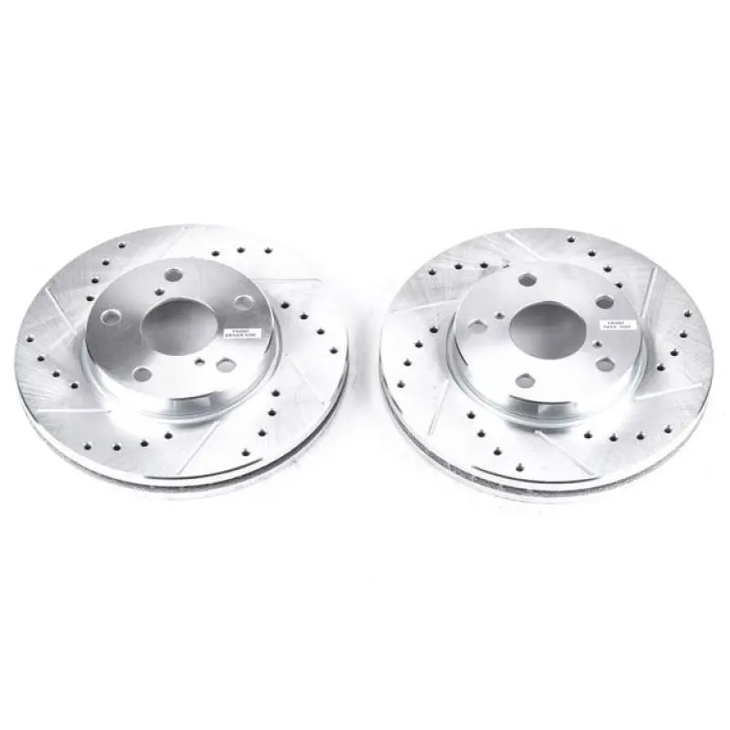 Power Stop 92-98 Lexus Sc300 Front Evolution Drilled & Slotted Rotors - Pair 1