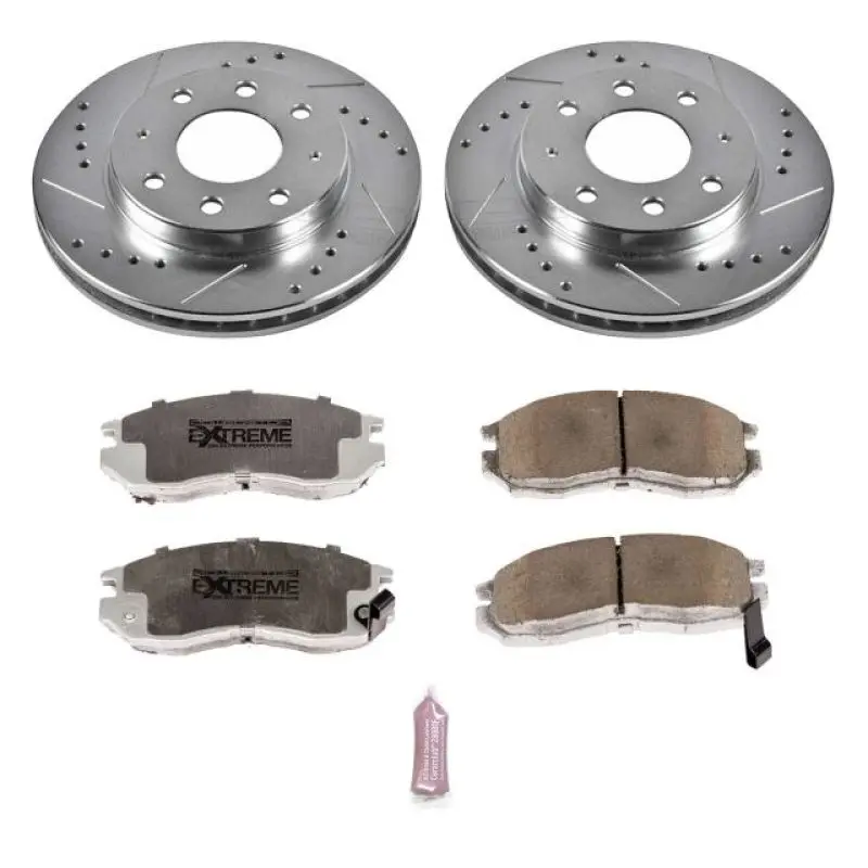 Power Stop 93-95 Eagle Summit Front Z26 Street Warrior Brake Kit 1