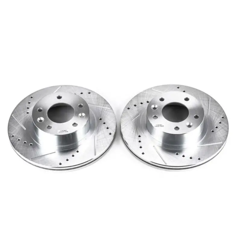 Power Stop 93-95 Mazda Rx-7 Front Evolution Drilled & Slotted Rotors - Pair 1