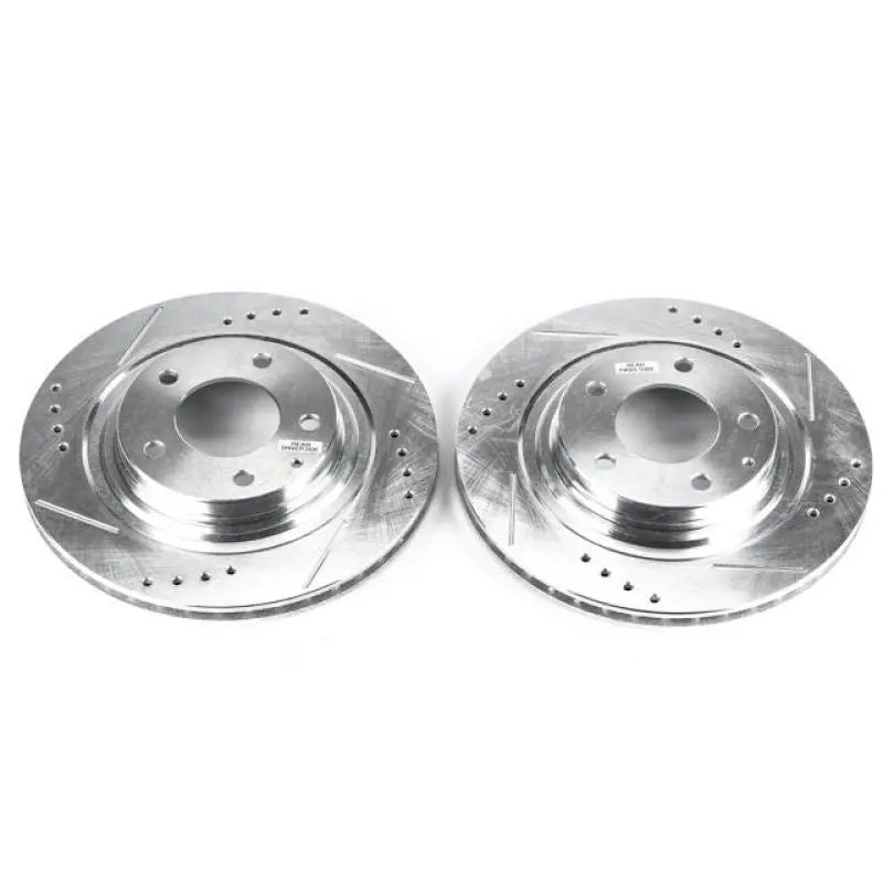 Power Stop 93-95 Mazda Rx-7 Rear Evolution Drilled & Slotted Rotors - Pair 1