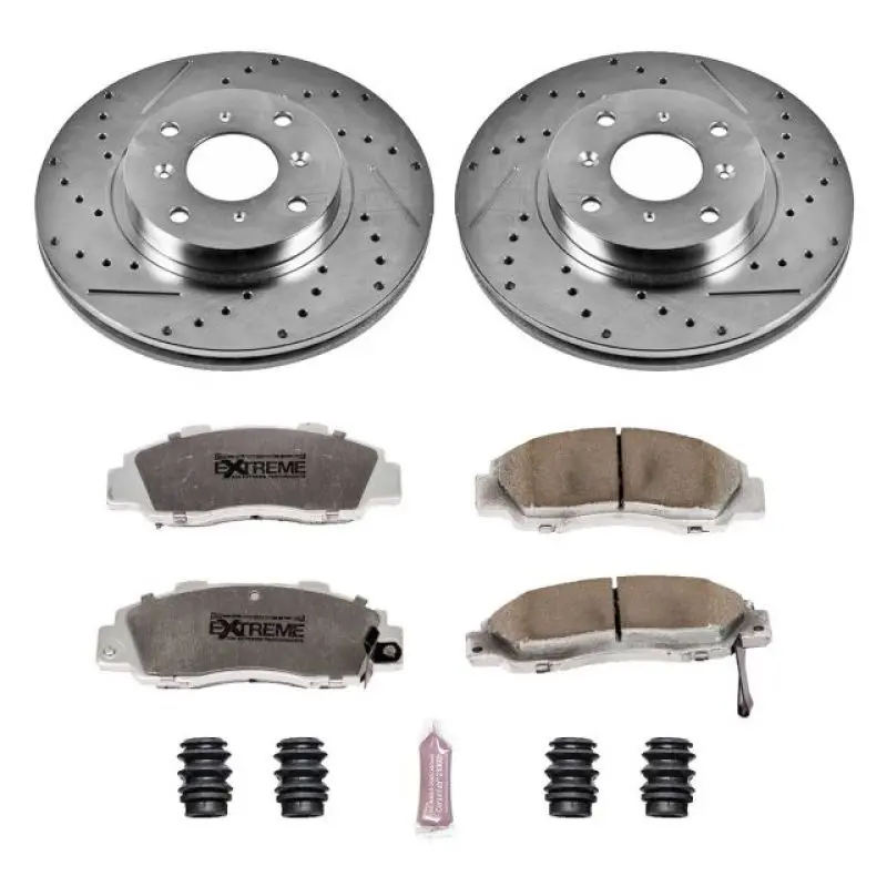 Power Stop 93-96 Honda Prelude Front Z26 Street Warrior Brake Kit 1