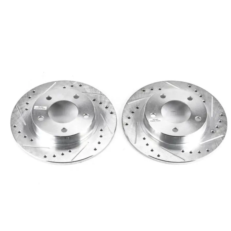 Power Stop 93-97 Ford Probe Rear Evolution Drilled & Slotted Rotors - Pair 1