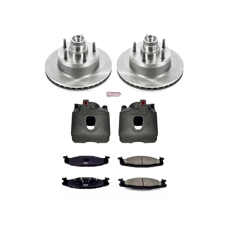Power Stop 94-02 Ford E-150 Econoline Club Wagon Front Autospecialty Kit W/Cals 1