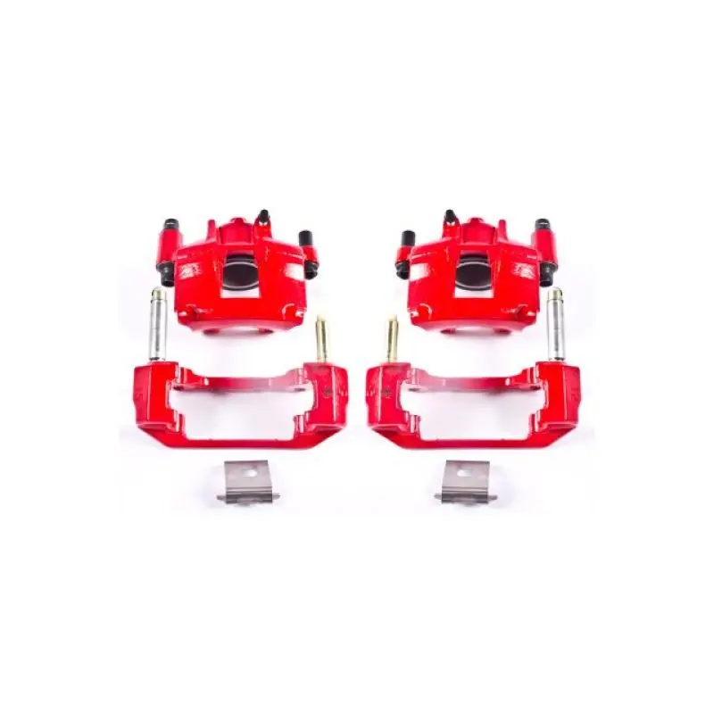 Power Stop 94-98 Ford Mustang Front Red Calipers W/Brackets - Pair 1