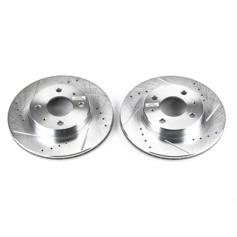 Power Stop 95-98 Nissan 200Sx Front Evolution Drilled & Slotted Rotors - Pair 1