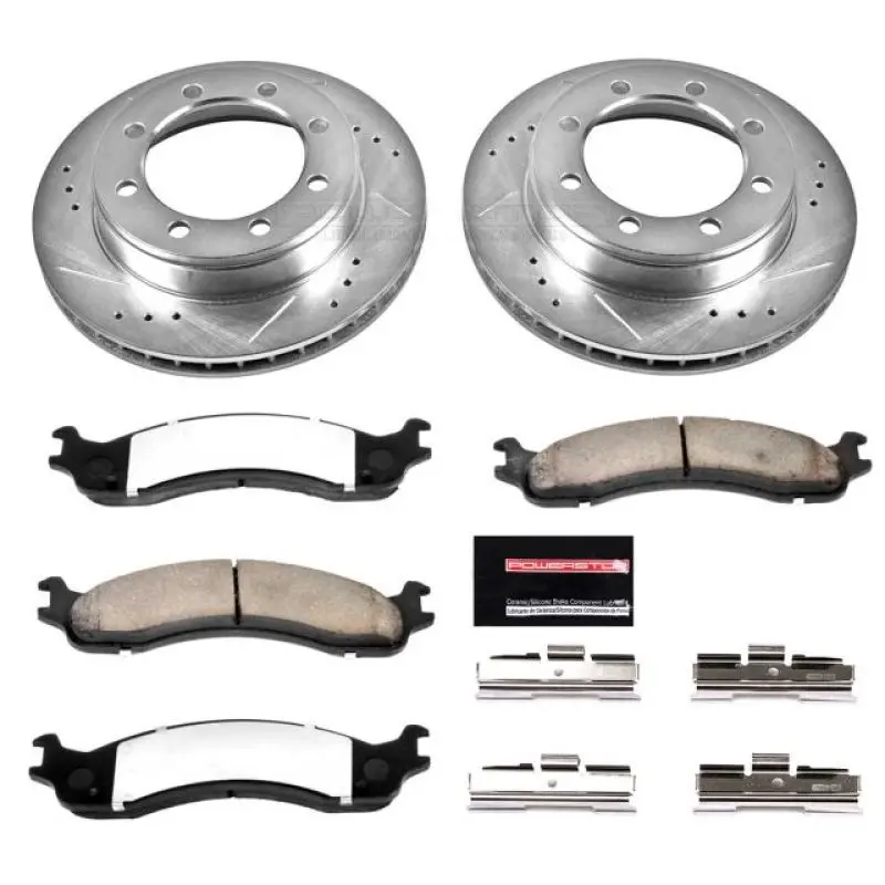 Power Stop 95-99 Ford F-250 Front Z36 Truck & Tow Brake Kit 1