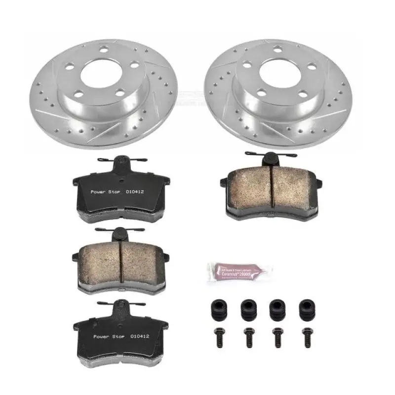 Power Stop 96-01 Audi A4 Quattro Rear Z23 Evolution Sport Brake Kit 1