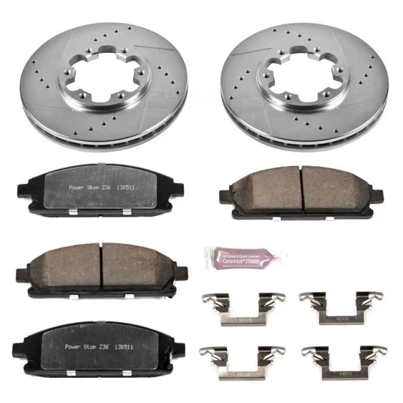 Power Stop 96-98 Nissan Pathfinder Front Z36 Truck & Tow Brake Kit 1