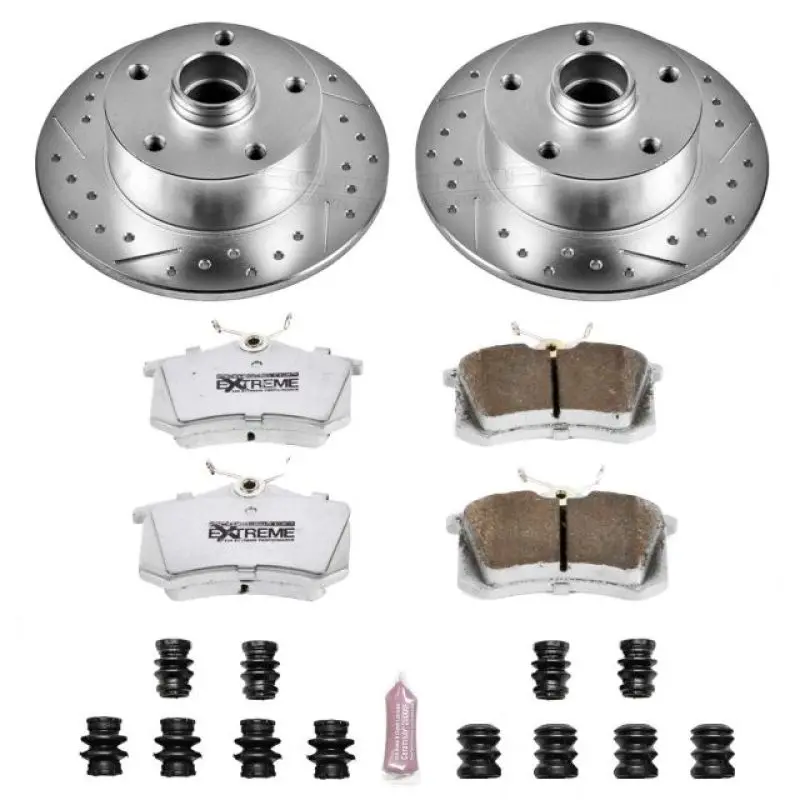 Power Stop 97-01 Audi A4 Rear Z26 Street Warrior Brake Kit 1