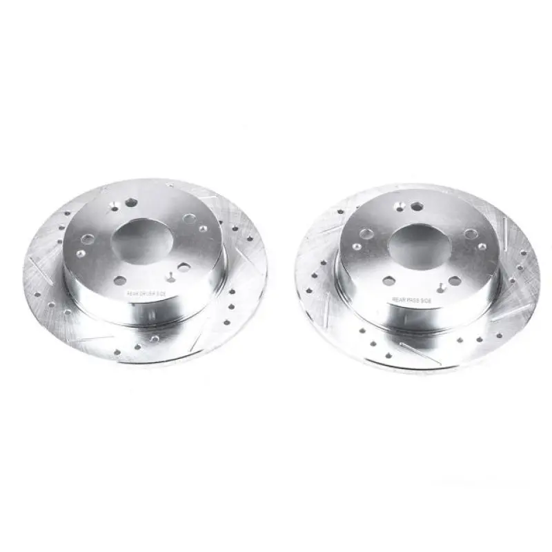 Power Stop 97-98 Acura Integra Rear Evolution Drilled & Slotted Rotors - Pair 1
