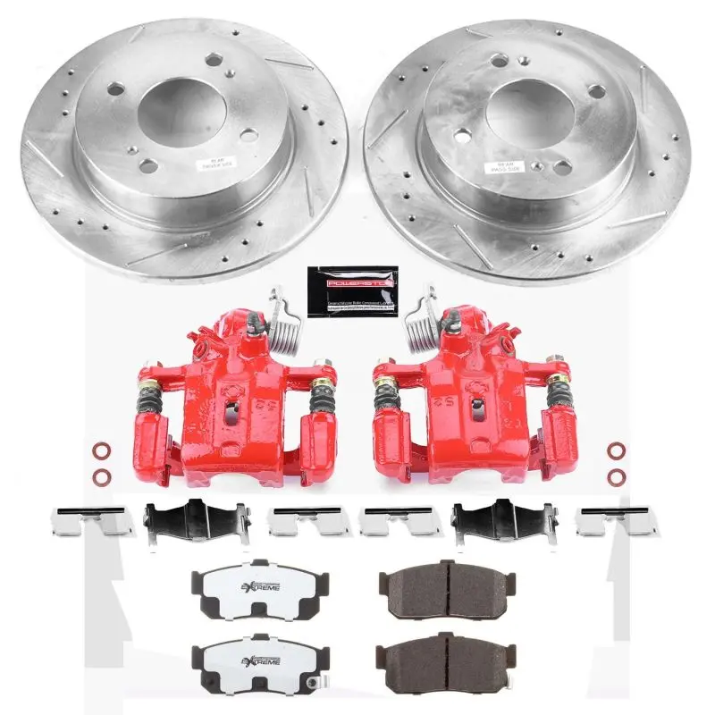 Power Stop 99-01 Infiniti G20 Rear Z26 Street Warrior Brake Kit W/Calipers 1