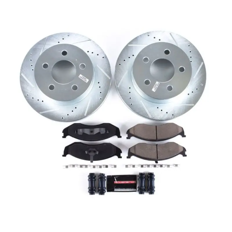 Power Stop 99-01 Jeep Cherokee Front Z23 Evolution Sport Brake Kit 1