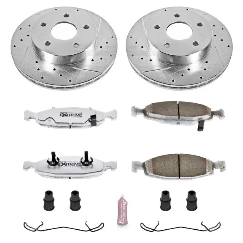 Power Stop 99-02 Jeep Grand Cherokee Front Z26 Street Warrior Brake Kit 1