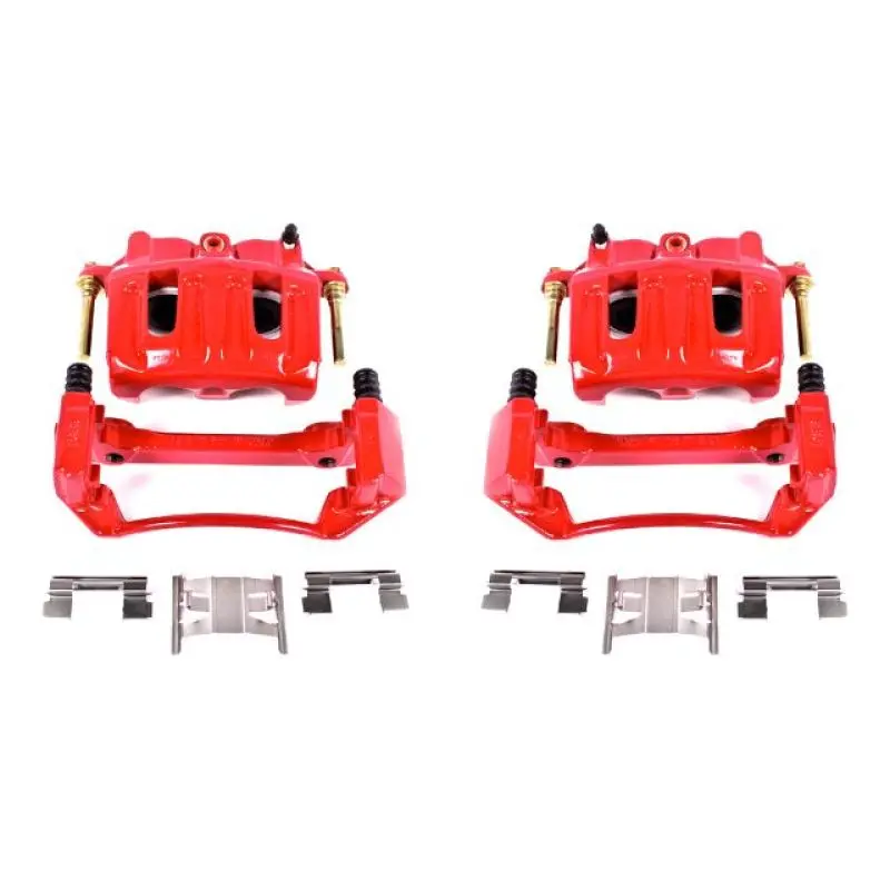 Power Stop 99-03 Ford F-150 Front Red Calipers W/Brackets - Pair 1