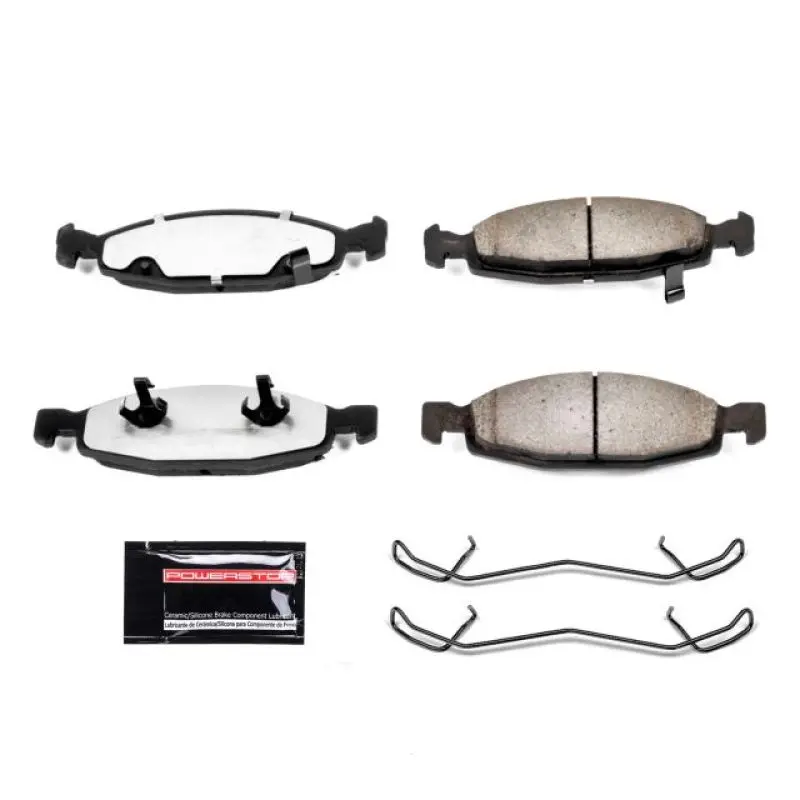 Power Stop 99-03 Jeep Grand Cherokee Front Z36 Truck & Tow Brake Pads W/Hardware 1
