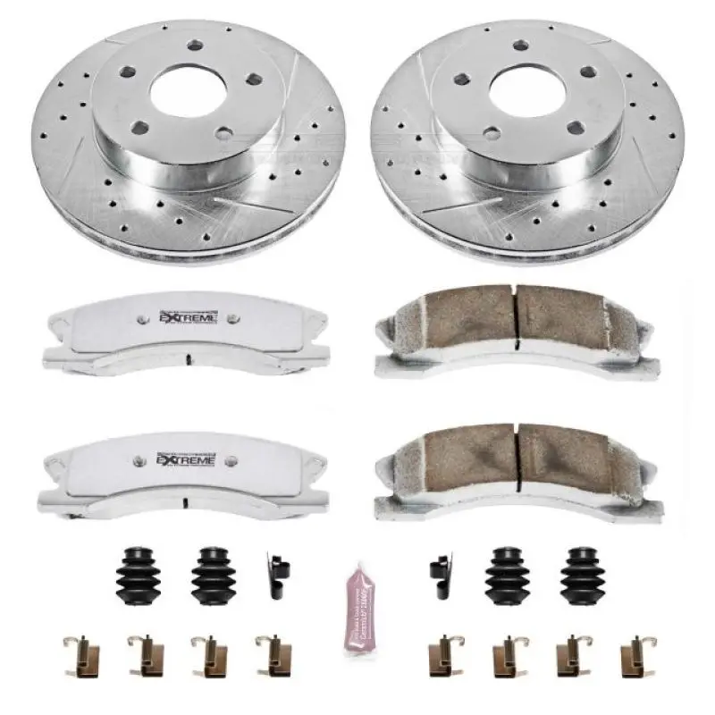 Power Stop 99-04 Jeep Grand Cherokee Front Z26 Street Warrior Brake Kit 1