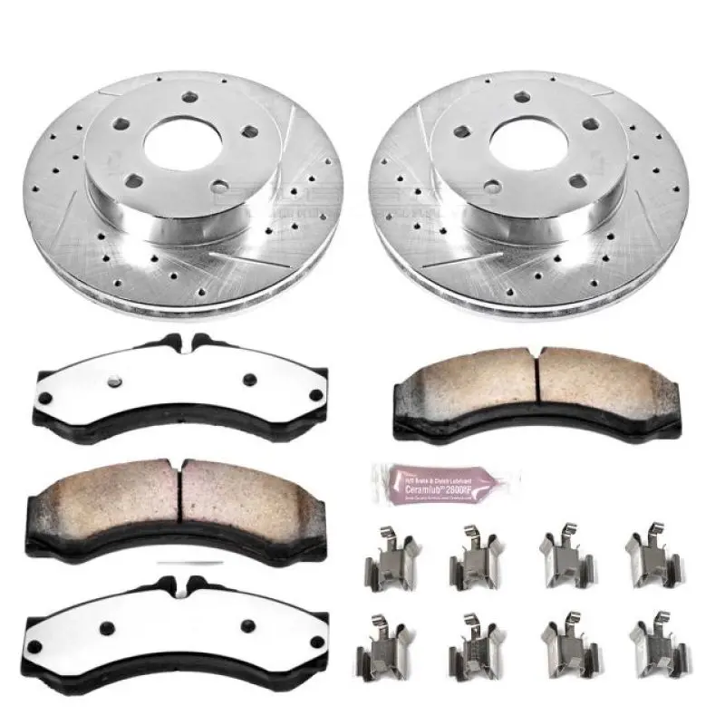 Power Stop 99-04 Jeep Grand Cherokee Front Z36 Truck & Tow Brake Kit 1