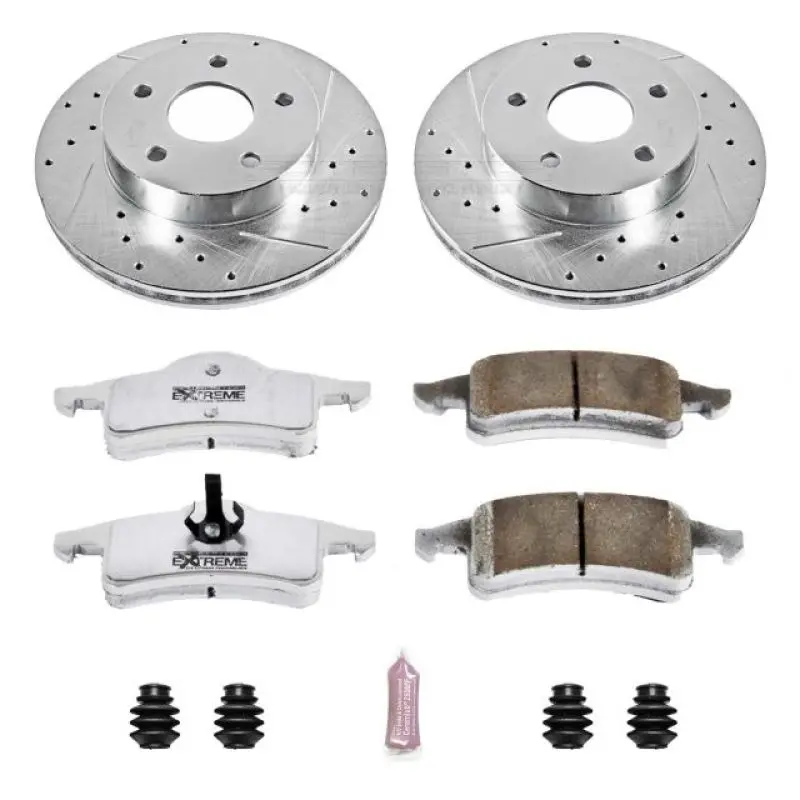 Power Stop 99-04 Jeep Grand Cherokee Rear Z26 Street Warrior Brake Kit 1