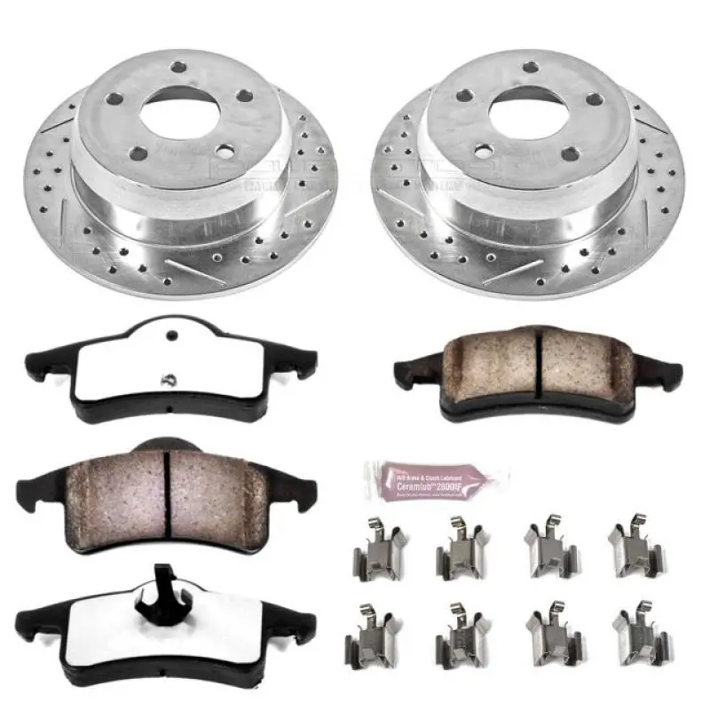 Power Stop 99-04 Jeep Grand Cherokee Rear Z36 Truck & Tow Brake Kit 1