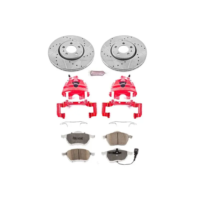Power Stop 99-10 Volkswagen Beetle Front Z26 Street Warrior Brake Kit W/Calipers 1