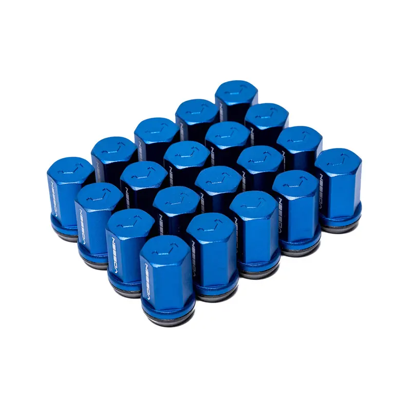 Vossen 35Mm Lug Nut - 14X1.5 - 19Mm Hex - Cone Seat - Blue (Set Of 20) 1