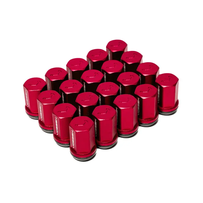 Vossen 35Mm Lug Nut - 14X1.5 - 19Mm Hex - Cone Seat - Red (Set Of 20) 1