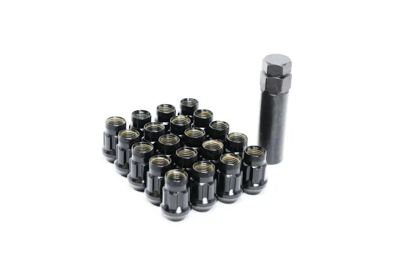 Wheel Mate Monster Lug 35 Black Short Lug Nuts Set Of 20 - M14x1.50 1