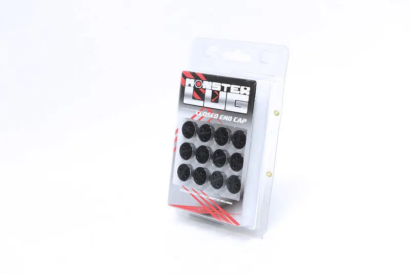 Wheel Mate Monster Lug Nut Caps - Black 14X1.50 1