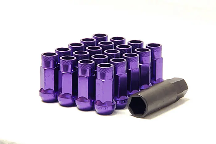 Wheel Mate Monster Open End Lug Nut Set Of 20 - Purple 14X1.50 1