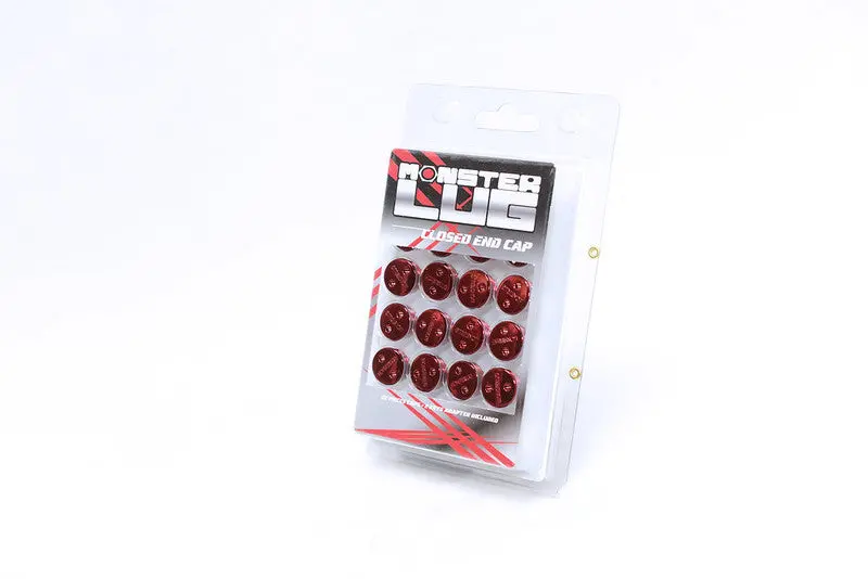 Wheel Mate Monster Open End Lug Nut Set Of 20 - Red 14X1.50 1