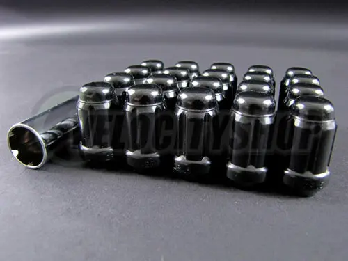 Wheel Mate Muteki Closed End Lug Nuts - Deep Black 12X1.25 1