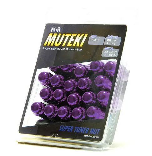 Wheel Mate Muteki Closed End Lug Nuts - Purple 12X1.50 2