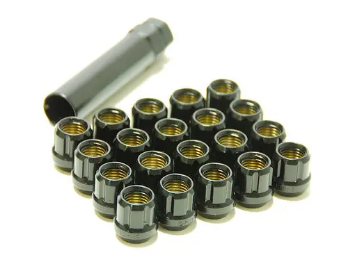 Wheel Mate Muteki Open End Lug Nuts - Deep Black 12X1.25 1