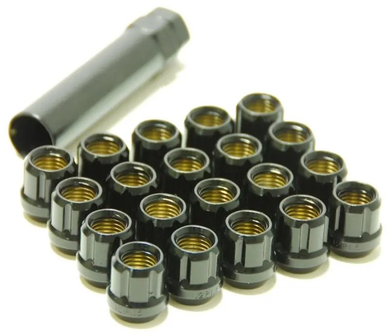 Wheel Mate Muteki Open End Lug Nuts - Deep Black 12X1.50 1