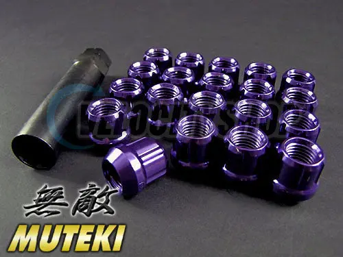 Wheel Mate Muteki Open End Lug Nuts - Purple 12X1.25 1