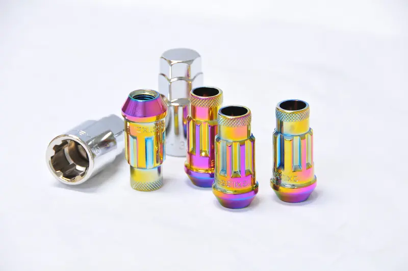 Wheel Mate Muteki Sr48 Open End Locking Lug Nut Set Of 4 - Neon 12X1.25 48Mm 1