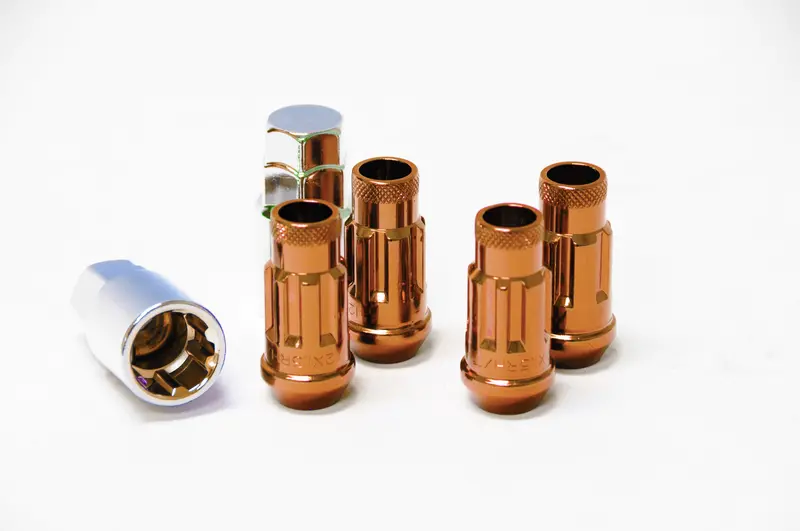 Wheel Mate Muteki Sr48 Open End Locking Lug Nut Set Of 4 - Orange 12X1.25 48Mm 1