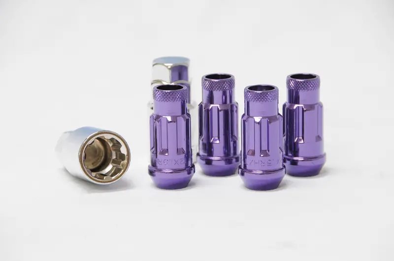 Wheel Mate Muteki Sr48 Open End Locking Lug Nut Set Of 4 - Purple 12X1.25 48Mm 1