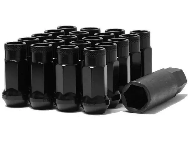 Wheel Mate Muteki Sr48 Open End Lug Nuts - Black 12X1.50 48Mm 1