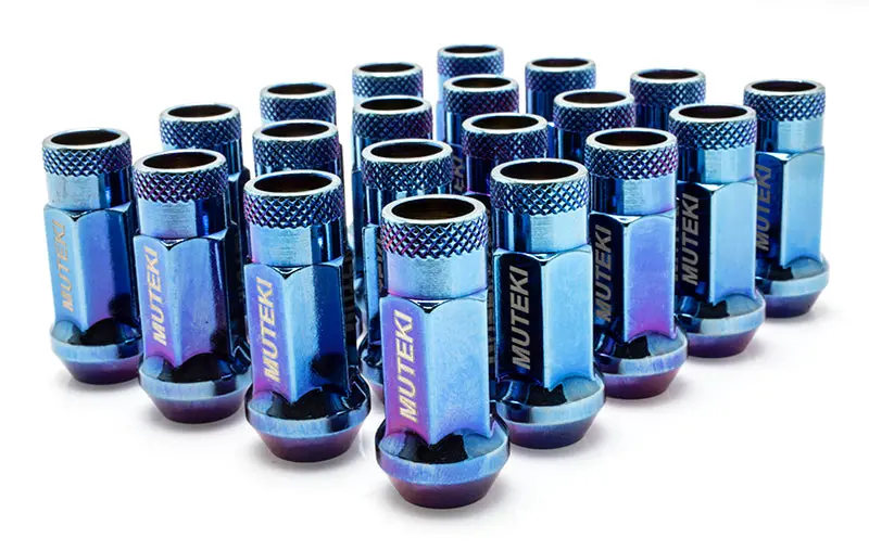 Wheel Mate Muteki Sr48 Open End Lug Nuts - Burning Blue Neon 12X1.25 48Mm 1
