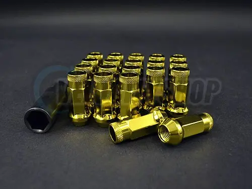 Wheel Mate Muteki Sr48 Open End Lug Nuts - Gold Chrome 12X1.25 48Mm 1