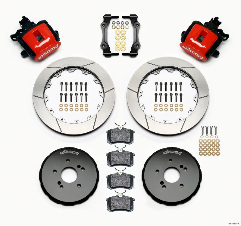 Wilwood Combination Parking Brake Rear Kit 12.88In Red Honda S2000 | 140-10310-R 1